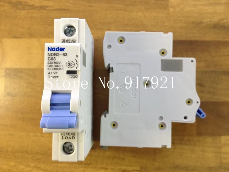 

[ZOB] Nader letter NDB2-63 C63 miniature circuit breaker 1P63A unipolar air switch to ensure genuine --12pcs/lot