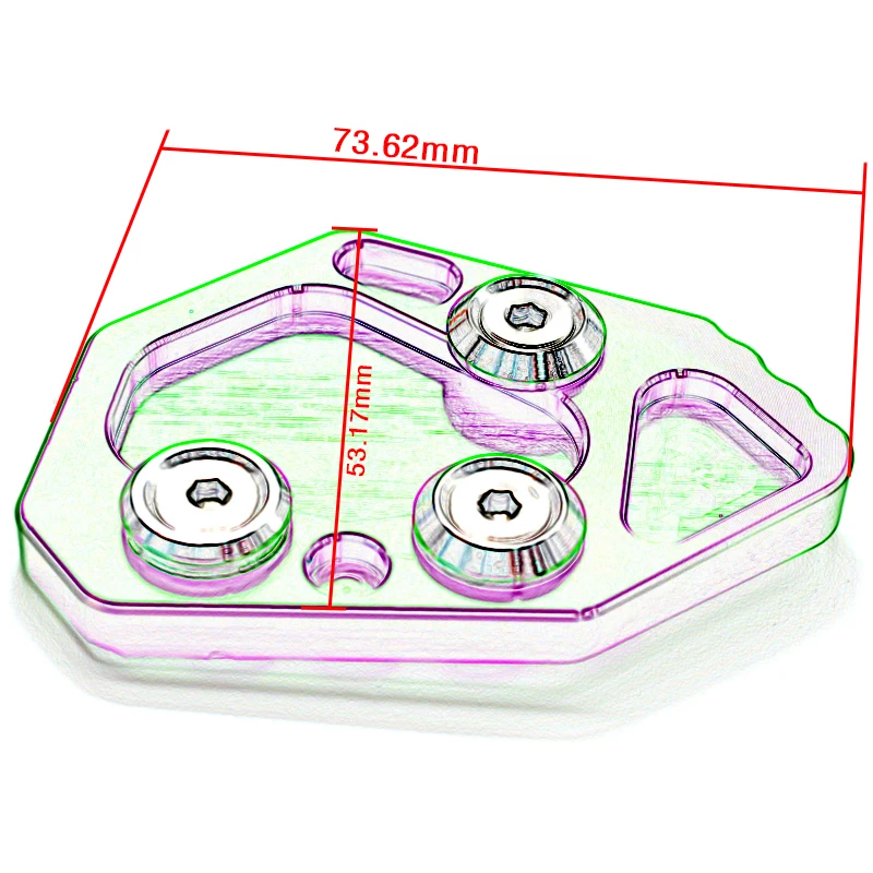 Боковая подставка для мотоцикла увеличивающая пластина выдвижная BMW F800R 2009 2012 2013