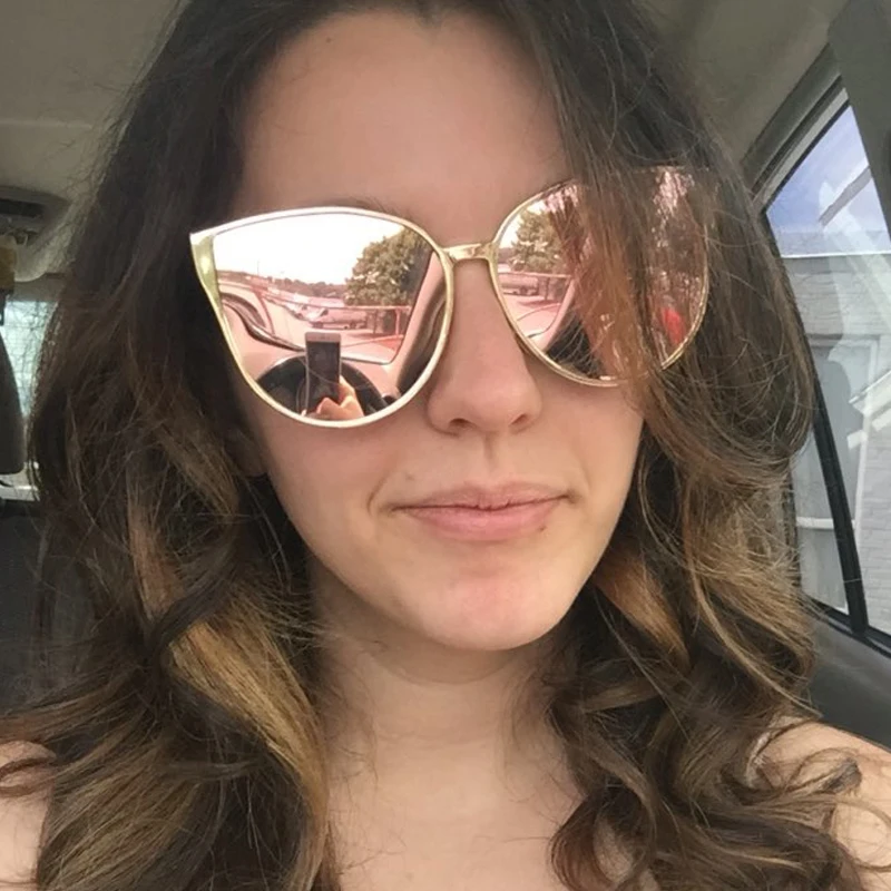 Солнцезащитные очки кошачий глаз женские антибликовые светильник ные солнечные