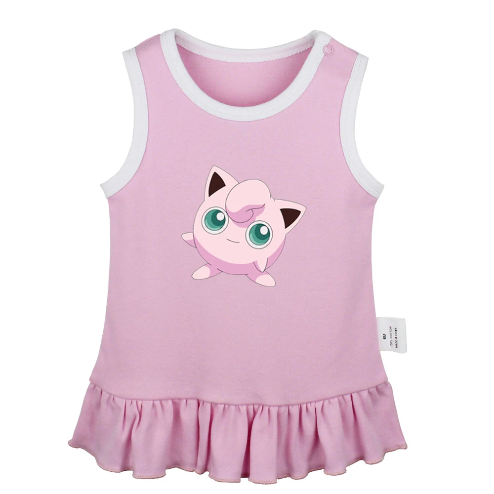 JaBabyYS669P Милый Покемон Togepi Jigglypuff Chansey Ditto Gengar Lickitung платья для новорожденных девочек платье без рукавов для малышей Одежда для младенцев - Цвет: JaBabyYS669P