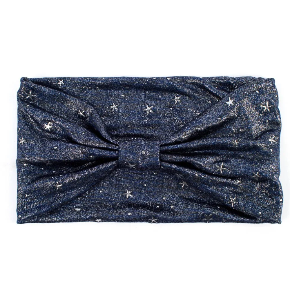 Женский широкий ободок Geebro весенний трикотажный тюрбан с узлом в виде звезд