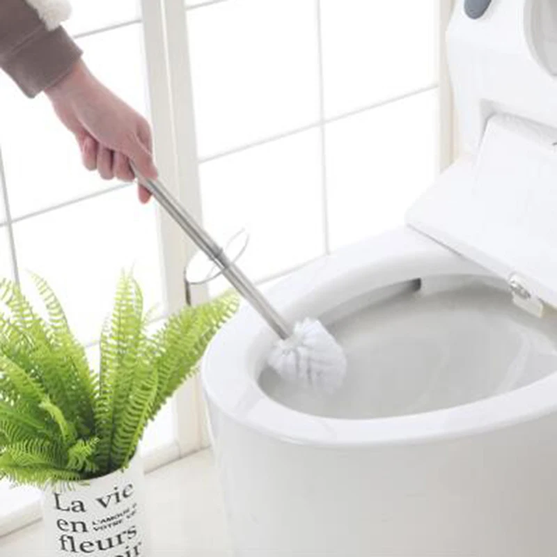 Щетки для уборки туалета из нержавеющей стали ручка с основанием щетка прямой
