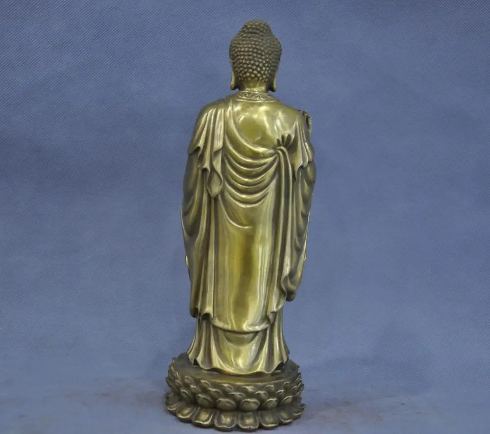 10&quot China Standing Shakyamuni Sakyamuni Buddha Brass Bronze Statue | Дом и сад