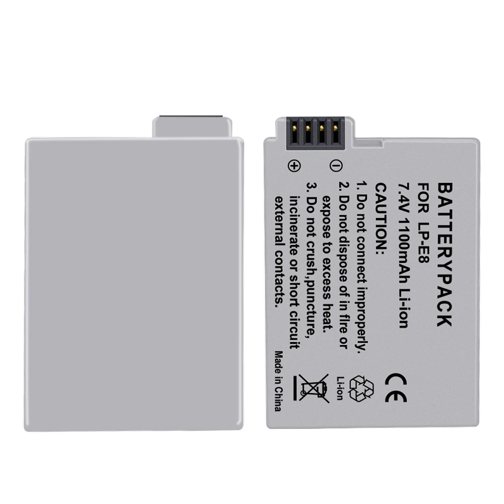 PALO 2Pcs 7.4V 1800mah LP-E8 LP E8 LPE8 Digital Camera Battery For Canon EOS 600D 650D 550D 700D T4i T5i Rebel T2i | Электроника