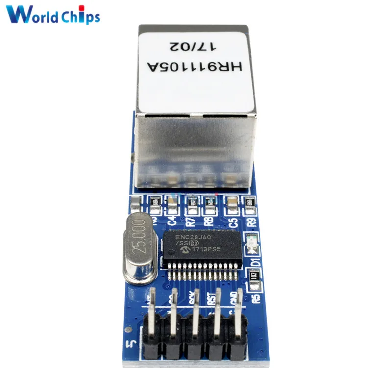 Сетевой модуль Mini ENC28J60 Ethernet LAN 3 В 25 МГц кристальная плата для Arduino 51 AVR SPI интерфейс
