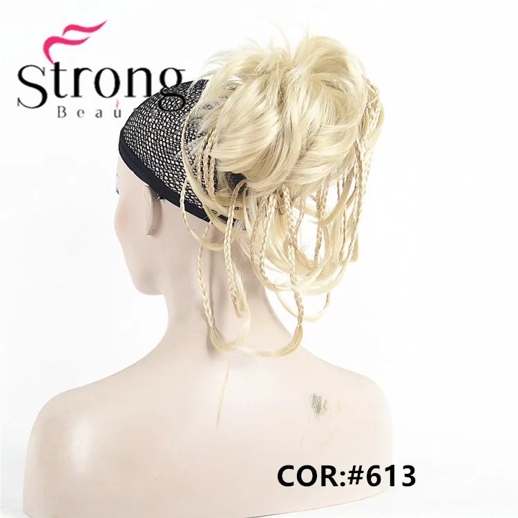 StrongBeauty 12 дюймов Регулируемый грязный стиль конский хвост наращивание волос синтетические волосы-кусок с челюстью коготь выбор цвета