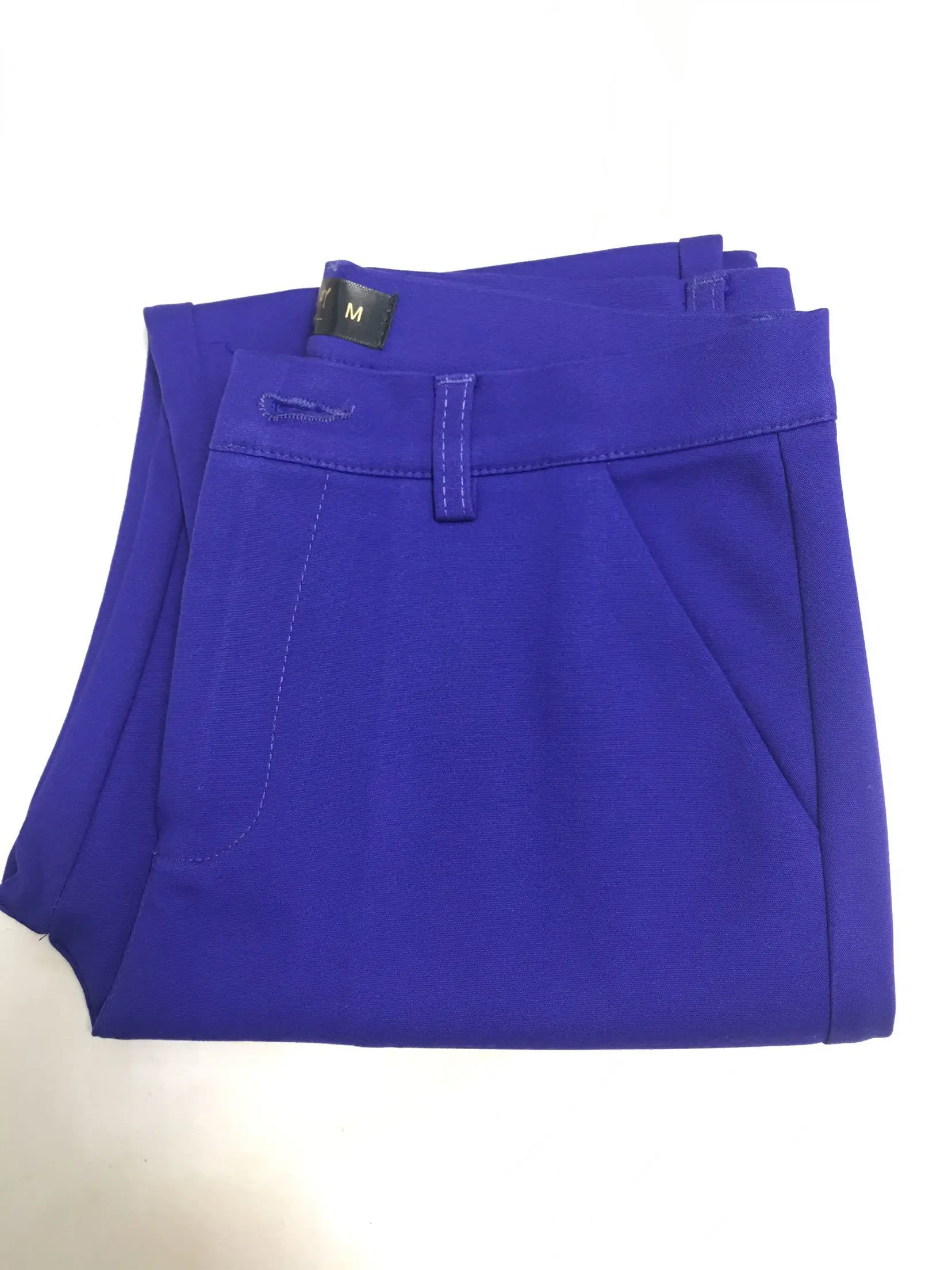 royalblue Женские мотоциклетные Брюки повседневные осенние брюки-карандаш размера плюс 4XL женские хлопковые Стрейчевые брюки черные розовые брюки Pantalones Mujer 18 - Цвет: royalblue