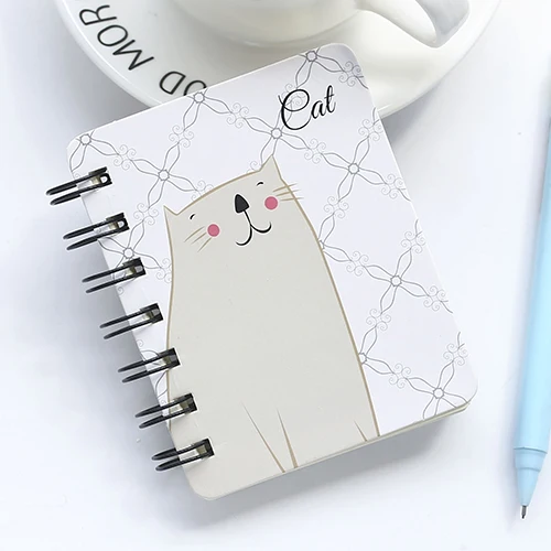 Cute Pocket book Mini coil notebook Kawaii Animal notepad 80 sheet Blank paper memo agenda Diary Stationery Office School 01720 - Цвет: 8