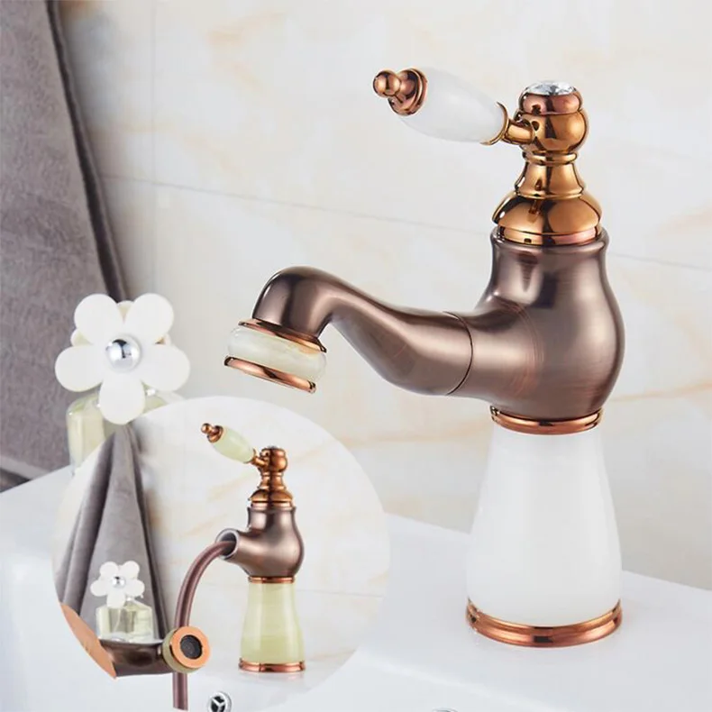 Новый кран из нефрита и латуни Римский бронзовый для ванной комнаты роскошный