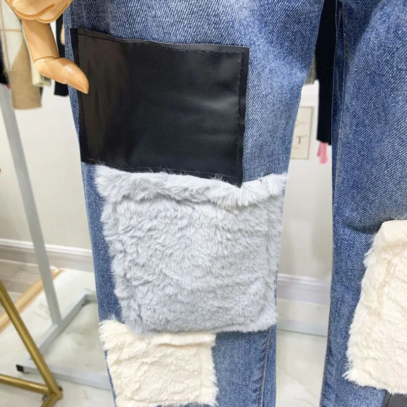 2018 New Autumn Appliques Wide Leg Pants Women Vogue Trousers Korean Style Female Casual Loose Jeans All Match Pantalon Femme | Женская