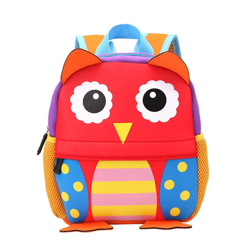 owl Мягкая Мини-школьная сумка с изображением животных из зоопарка для детского сада, рюкзак с рисунком для девочек и мальчиков, детская школьная сумка, сумка для игрушек, Infantes Mochila - Цвет: owl