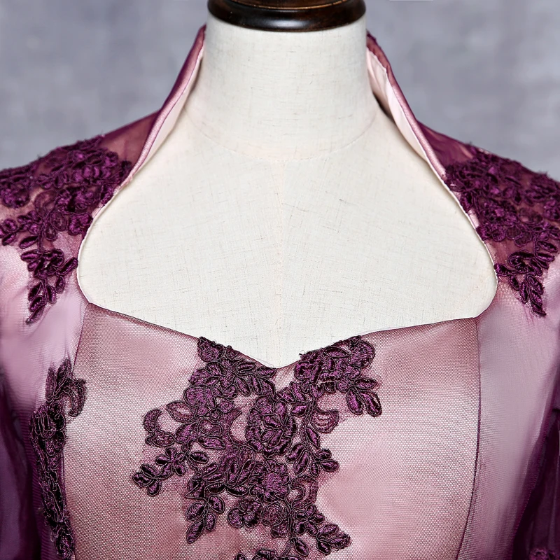 Платья для матери невесты Красные кружевные платья длиной до колена с рукавом 3/4