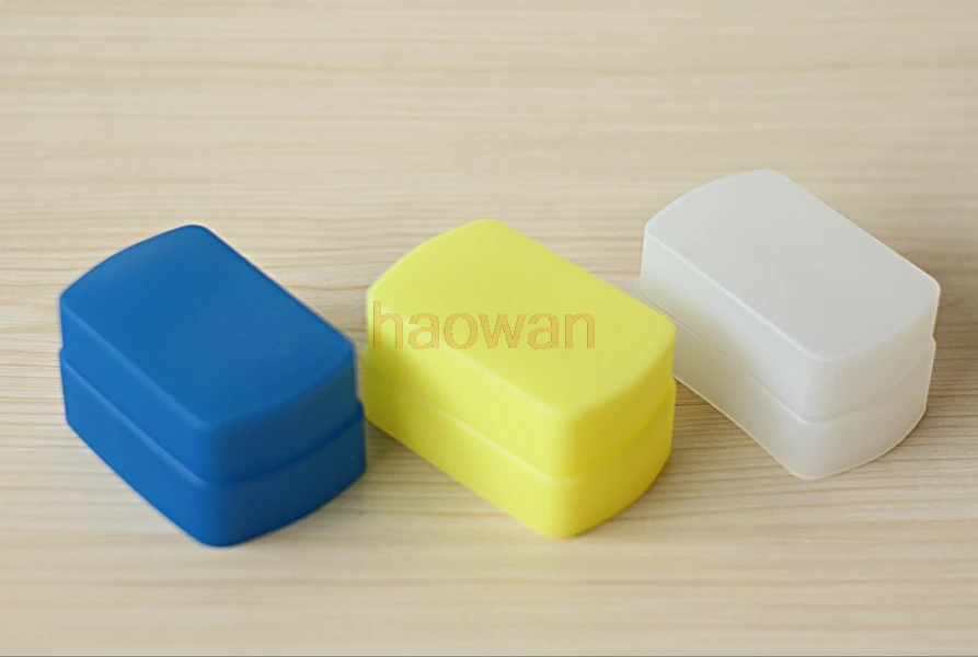 3 цвета белый + желтый синий колпачок для вспышки рассеиватель Мягкий купол Canon