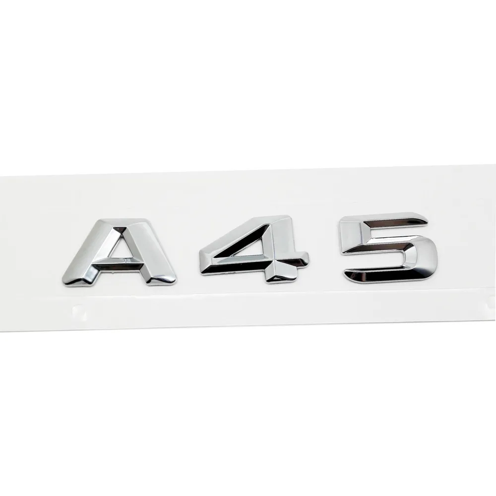 A45 A45 A140 A160 A180 A200 A220 A250 A260 металлическая пластиковая наклейка для Mercedes AMG Benz A W203 W176 Задняя эмблема внешняя отделка - Название цвета: A45