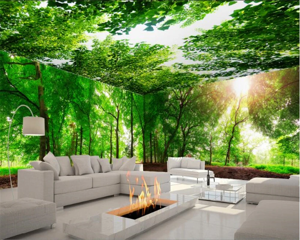 3 мерный тематический фон для студийной фотосъемки с изображением свежего леса