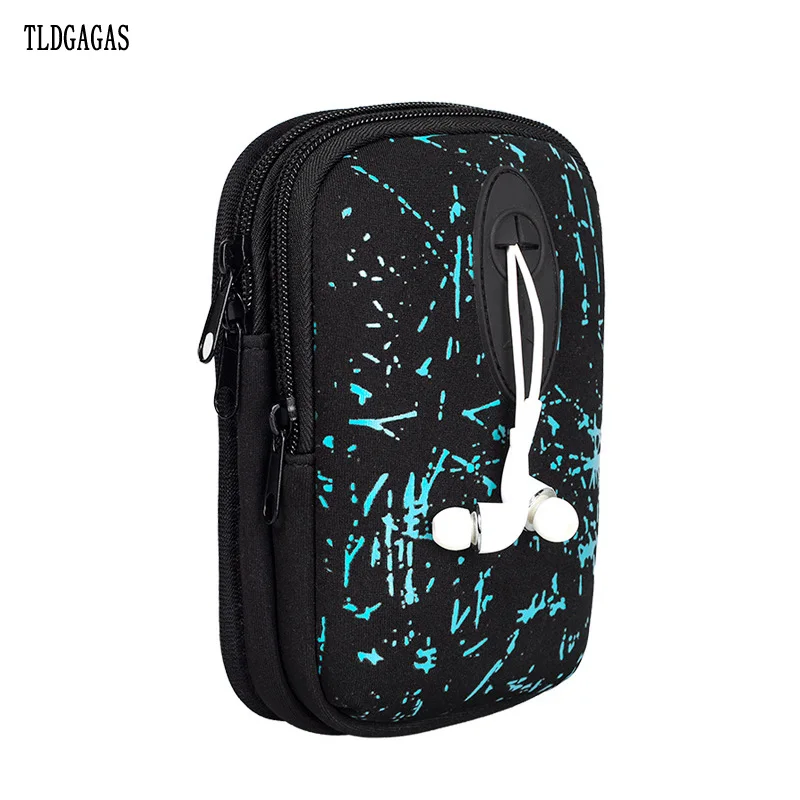Blue Waist pack Новинка, холщовая мужская сумка на ремне, карманы для мобильного телефона, Женская поясная сумка, кошелек для путешествий, кошелек для монет, сумка для сигарет, гарнитура, Т2 - Цвет: Blue Waist pack