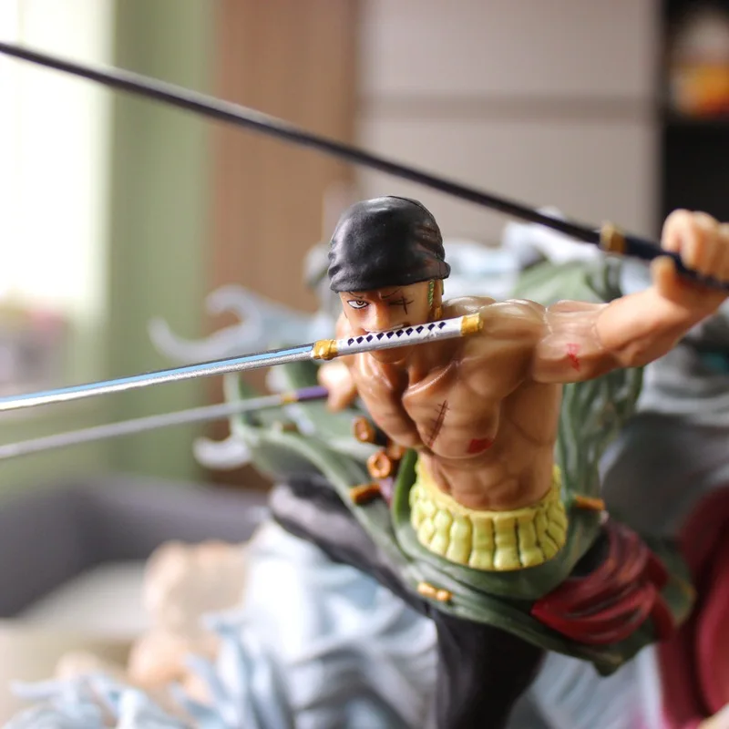 Аниме One Piece Roronoa Zoro Fighting Tiger Ver. ПВХ экшн фигурки коллекционные модели
