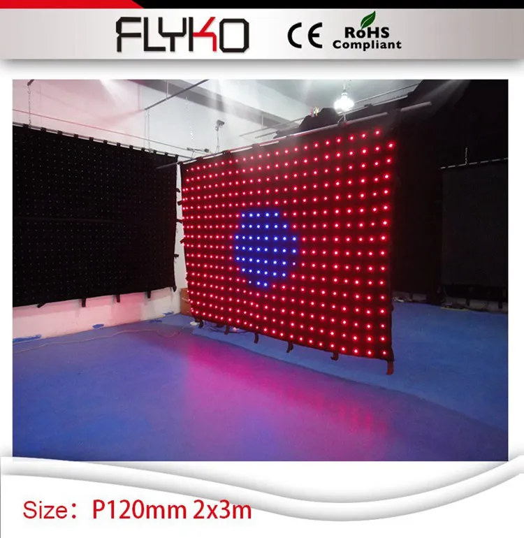 New invention lightweight soft P12 2*3m DIY programs led video curtain | Освещение