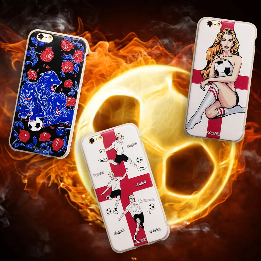 Caseier 2018 футбол Англия Телефон чехол для iPhone 7 Мягкий силиконовый 6 6s 8 Plus X серии