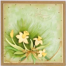 Штампы McDies Daffodil и Swirls из металла стали трафарет для скрапбукинга новый шаблон