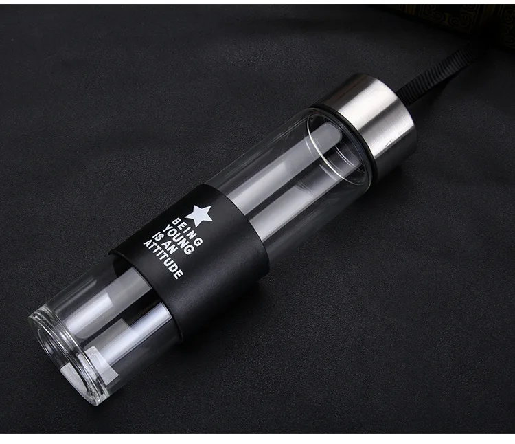 1 шт. 360 мл Высококачественная 300 креативная прозрачная стеклянная бутылка для