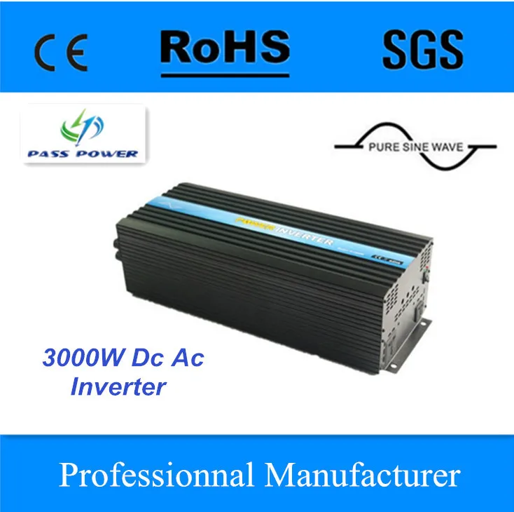 

Солнечный инвертор 3000 Вт/3 кВт Dc12V в Ac 220V Прямая продажа с завода