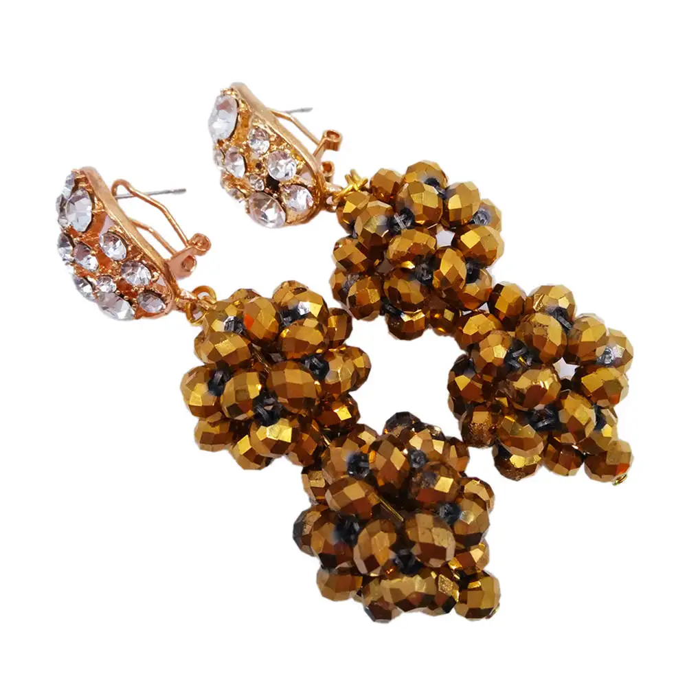 ACZUV классические золотисто-коричневые нигерийские комплекты ювелирных изделий