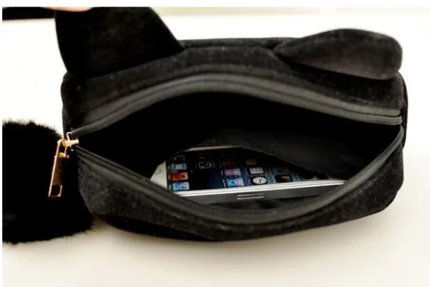 1 шт Плюшевый игровой комплекс для кошек с принтом большие глаза ресниц кошелек