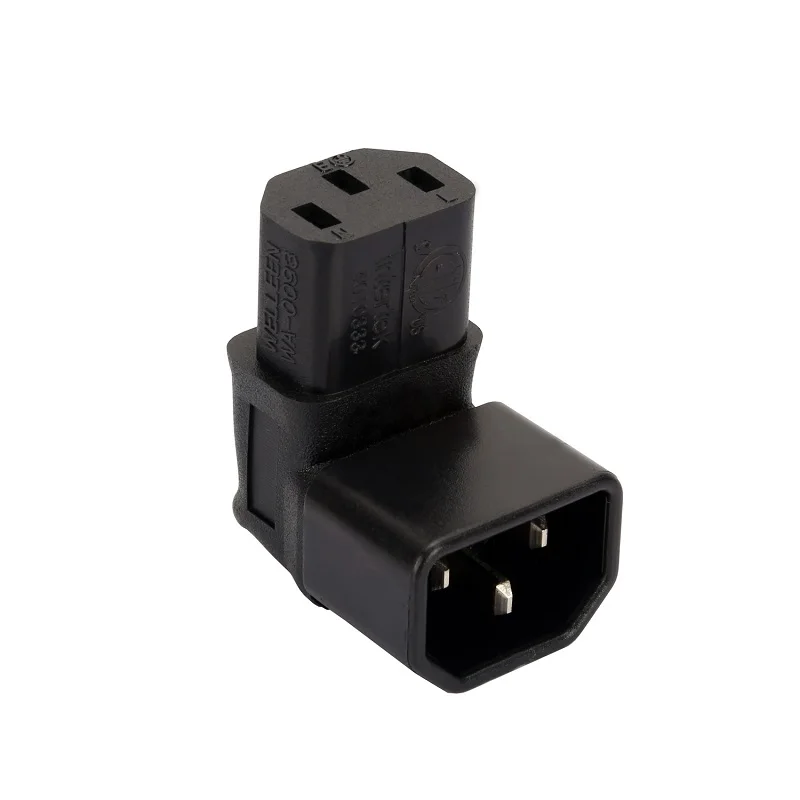 Адаптер питания переменного тока с изгибом IEC320 C13 в C14 вверх под конвертер