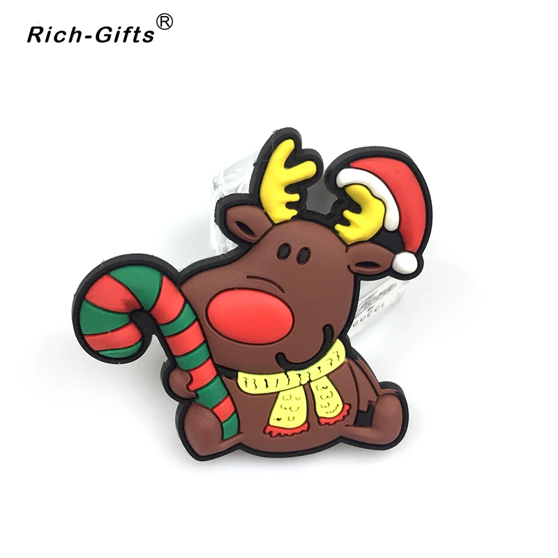 

Merry Christmas Fridge Magnets gifts for Childrens home decorations Soft PVC refrigerator magnet sticker