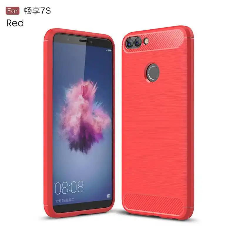Mokoemi модный Ударопрочный Мягкий силиконовый чехол 5,6" для huawei P Smart чехол для huawei P Smart сотовый Чехол Для Телефона - Цвет: Red
