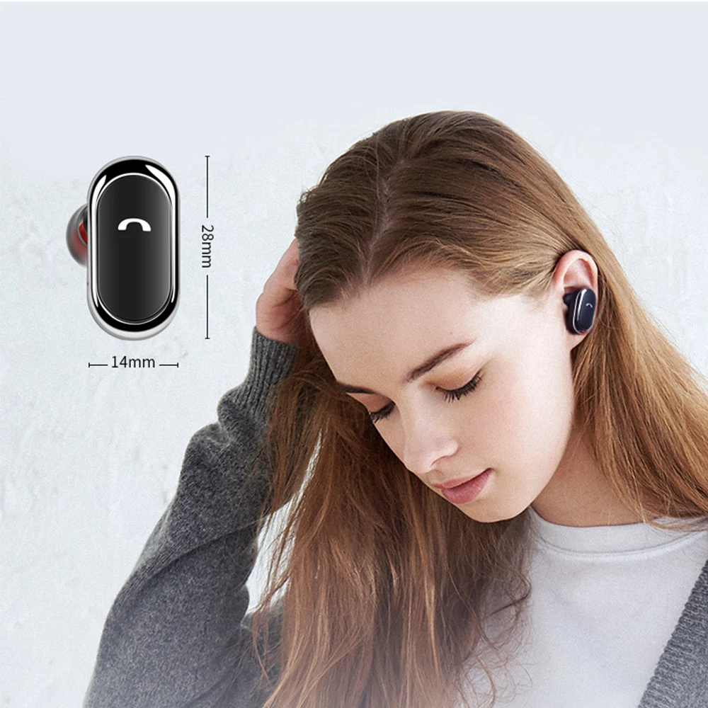 D005 портативные TWS Bluetooth наушники с зарядной коробкой стерео Беспроводные