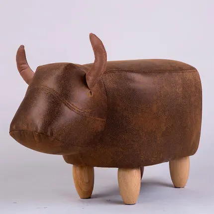 little brown cow Домашний табурет для хранения, тестовый табурет для обуви, красивый табурет для дивана - Цвет: little brown cow