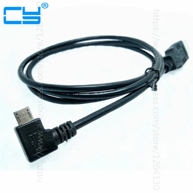 Вверх и вниз влево вправо Угловой 90 градусов USB Micro штекер-USB штекер зарядный