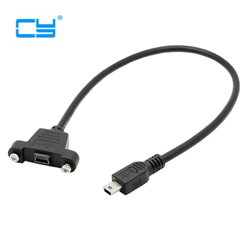 Кабель удлинитель с винтами 50 см 5 контактов штекер гнездо|mini usb 5pin|usb 5pinadapter cable |