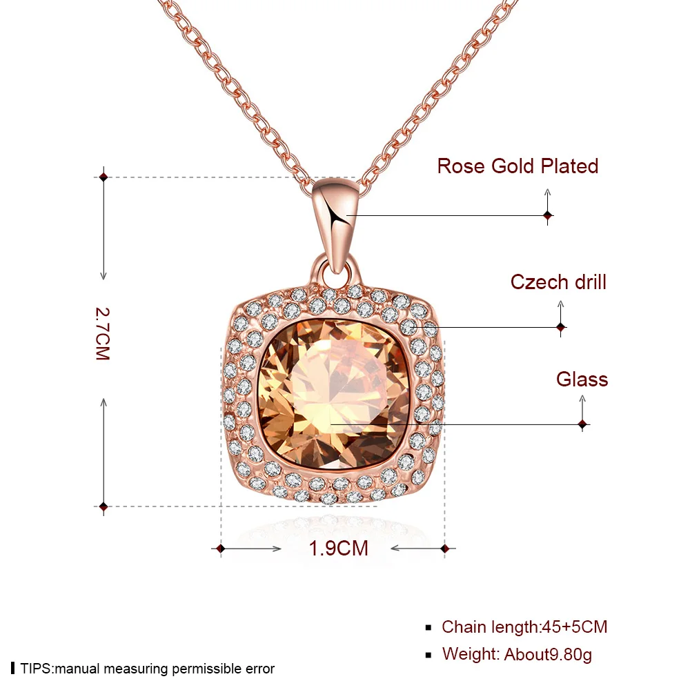 Ювелирные изделия кристалл ожерелье женщин посеребренные ожерелья и кулоны