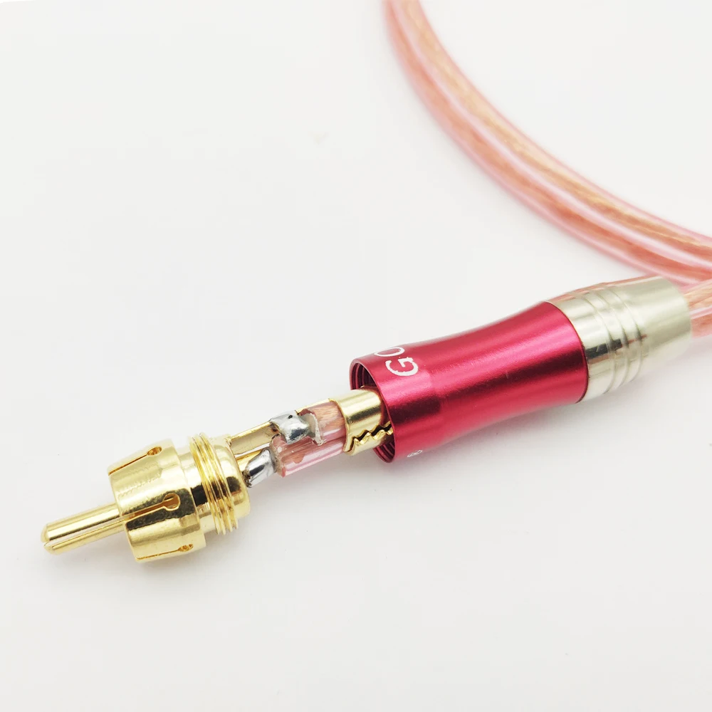 1 шт. HIFI аудио кабель для колледжа AV Lotus одна точка два RCA поворот 2 головка банана