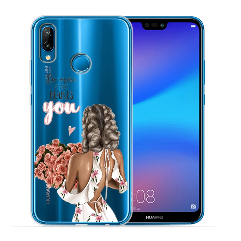 Модный чехол для девочек huawei P30 Lite P20 Pro P30 Lite P8Lite P9Lite P Smart Capa Мягкий силиконовый чехол Etui