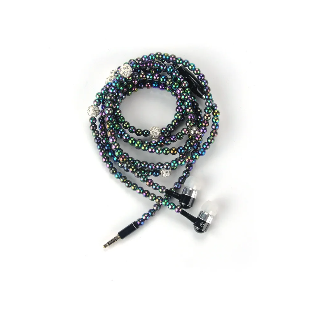 Модные ювелирные изделия Жемчужное ожерелье наушники с микрофоном бусины 3 5 мм в