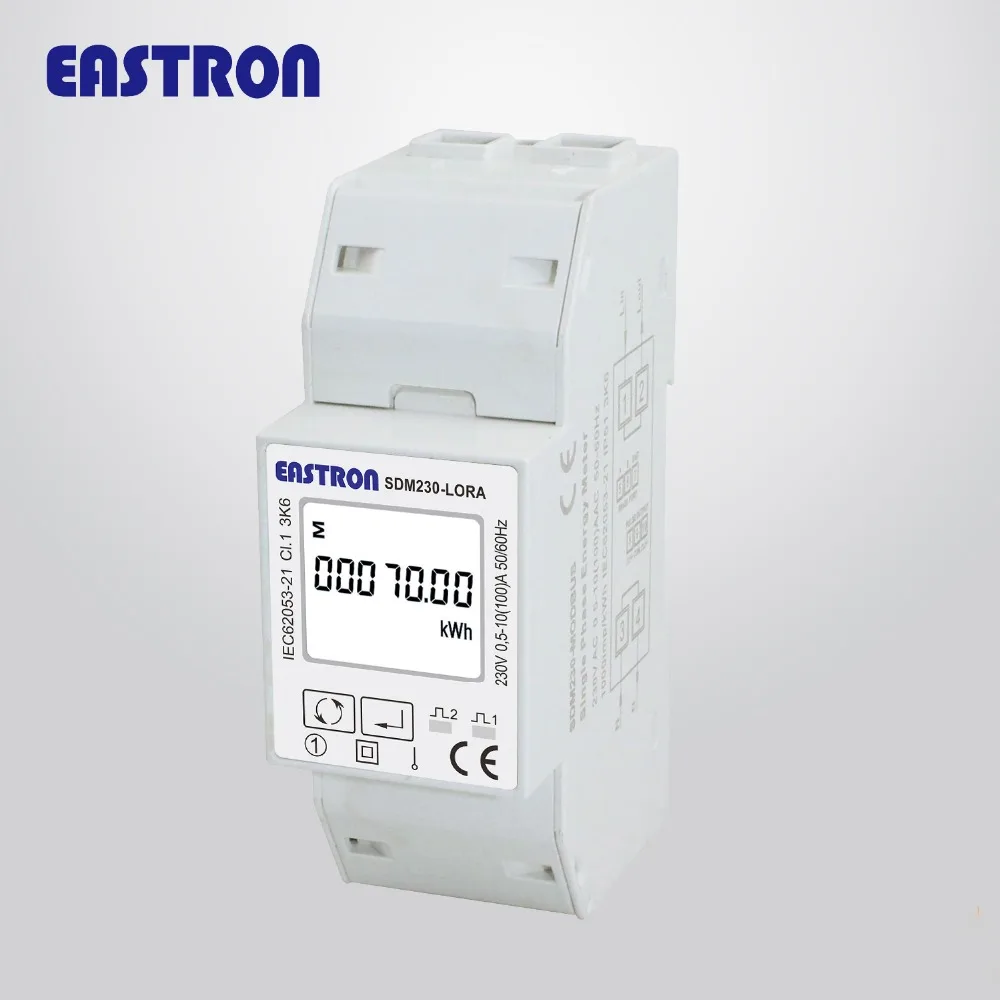 SDM230-LORA 230V 470/433 МГц Singe фазовый LoRaMesh Беспроводной многофункциональный счетчик