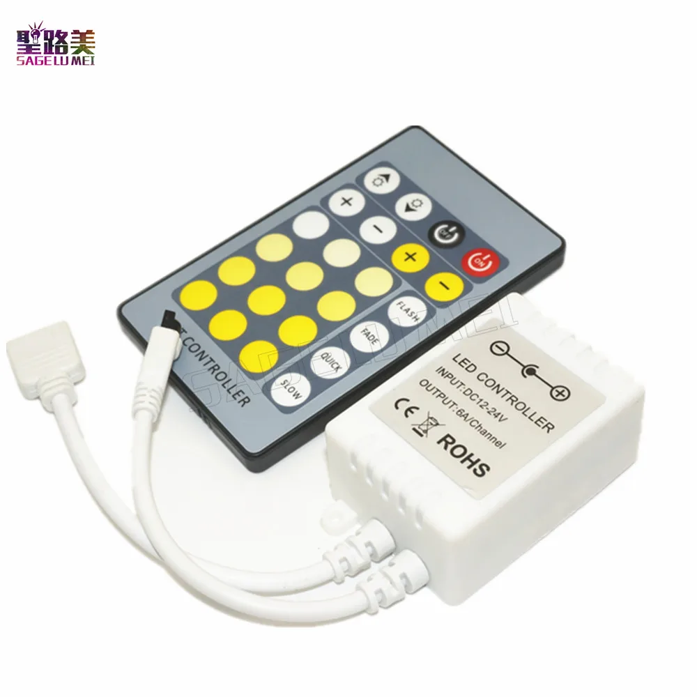 DC 12V 24V Цветовая температура CCT светодиодный контроль ИК 24 кнопки 4pin пульт