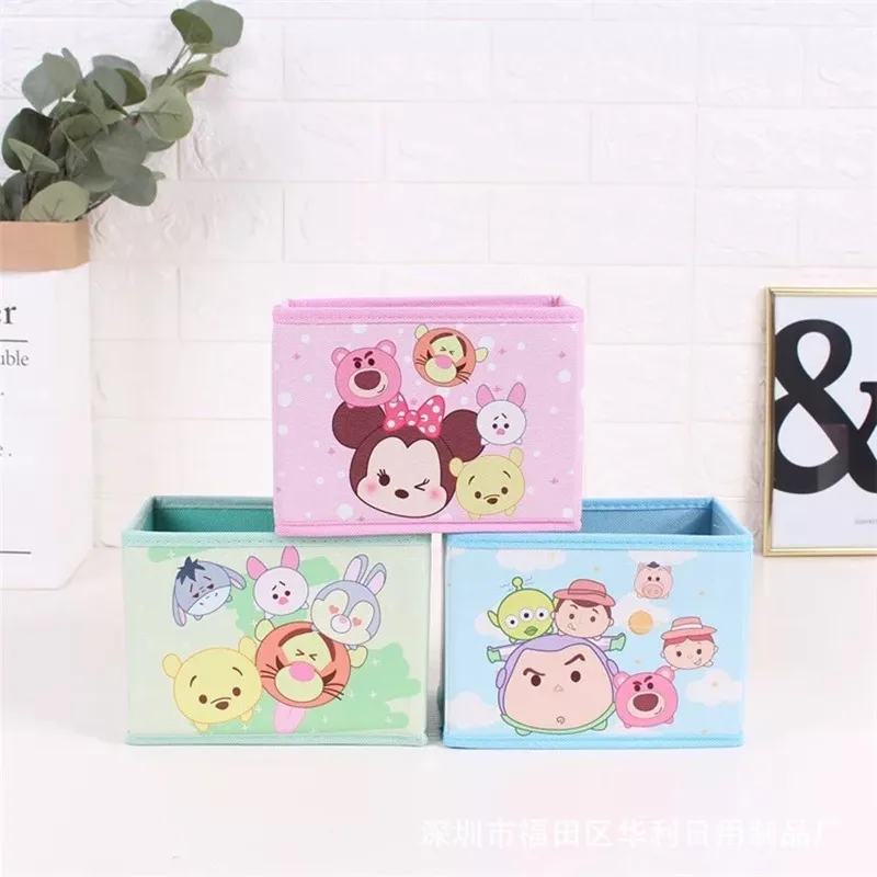 ALWAYSME 19X11X14 см MickMiny Складная Ткань для хранения кубическая корзинка ящики Органайзер контейнеры Шкаф Ящики Кубы для хранения