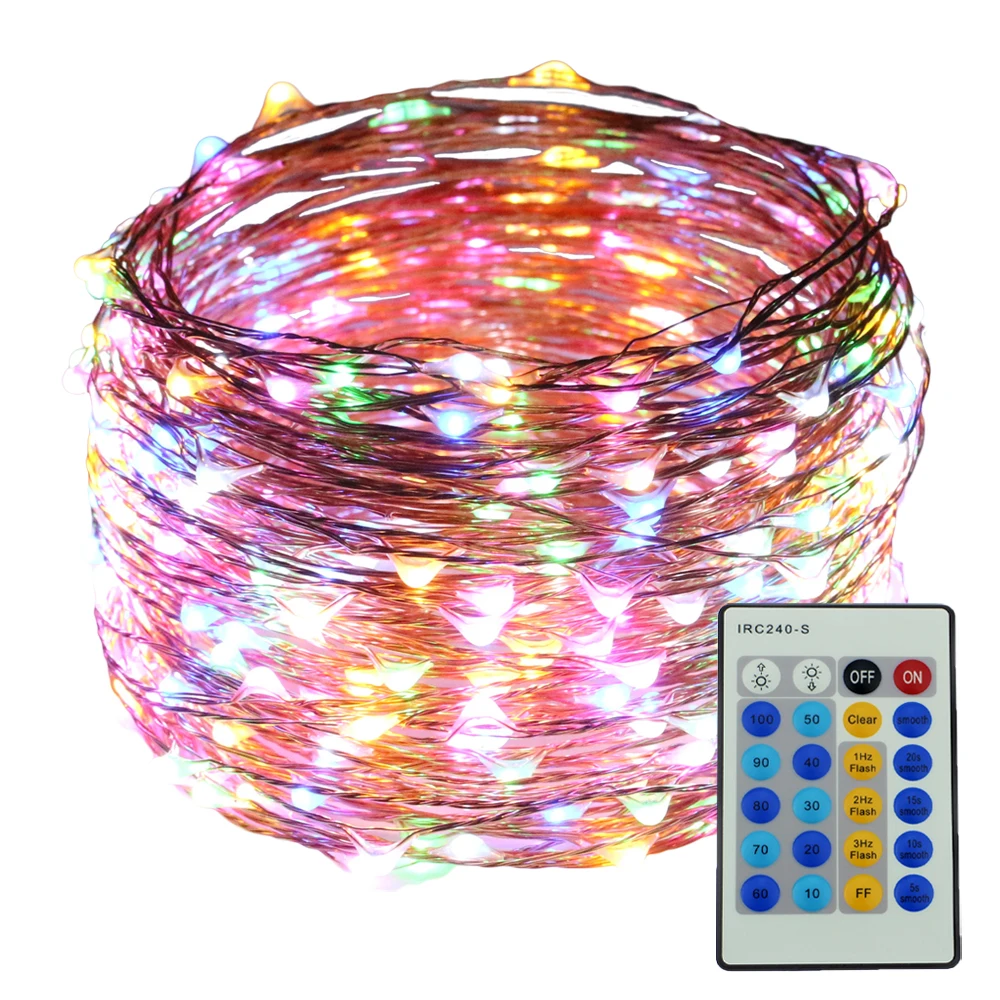 30 м 99FT 300LED наружные струнные светильники Звездная Фея медные с пультом