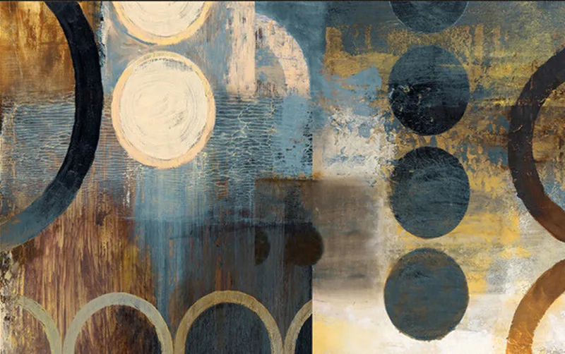 Custom large murals circle art retro wallpaper hotel restaurant living room TV wall bedroom wallpaper. | Обустройство дома