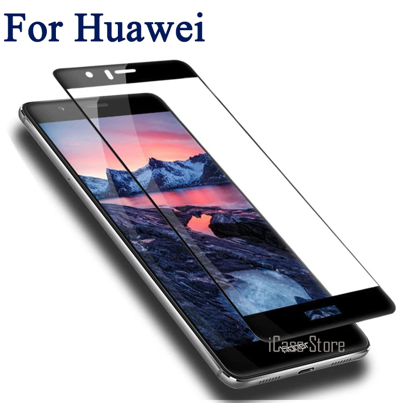 Полное покрытие Экран протектор Закаленное Стекло для Huawei P10 Lite Plus Honor 8 P9 P8 2017 V9 V8