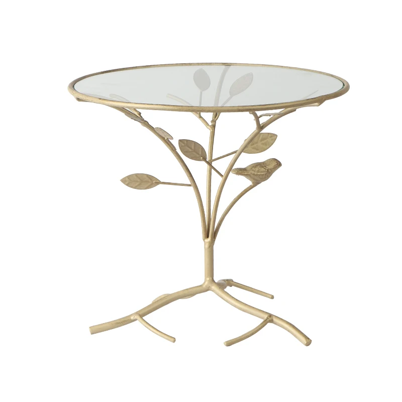 

Champagne gold wrought iron ornaments dessert table decoration wedding arrangement glass hollow cake plate