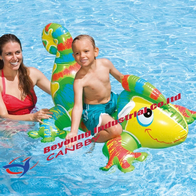 Intex улыбающийся геккон ездить на надувной дракон Поплавок воды бассейн игрушки