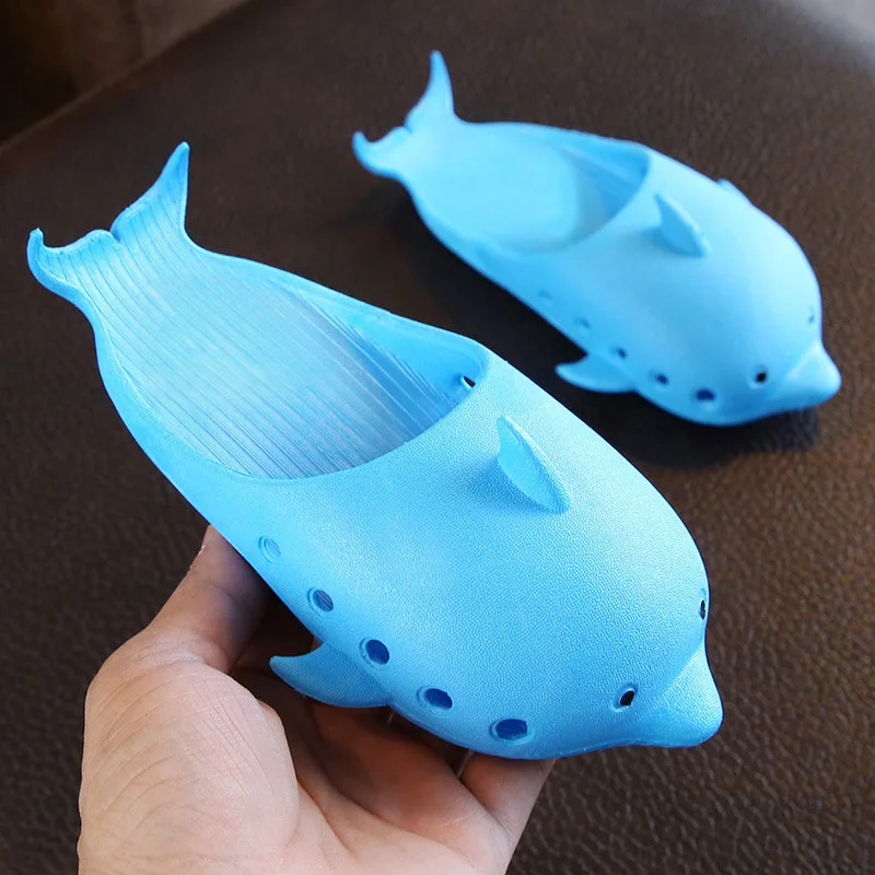 Тапочки детские с дельфином лето 2019 шлепанцы для ванной комнаты тапочки бассейна