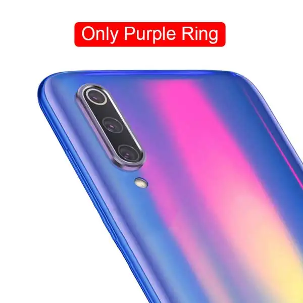 only purple ring Закаленное стекло для Xiaomi Redmi Note 7 Pro металлическое защитное кольцо для объектива камеры для Redmi Note 8 Защитная крышка для экрана телефона - Цвет: only purple ring