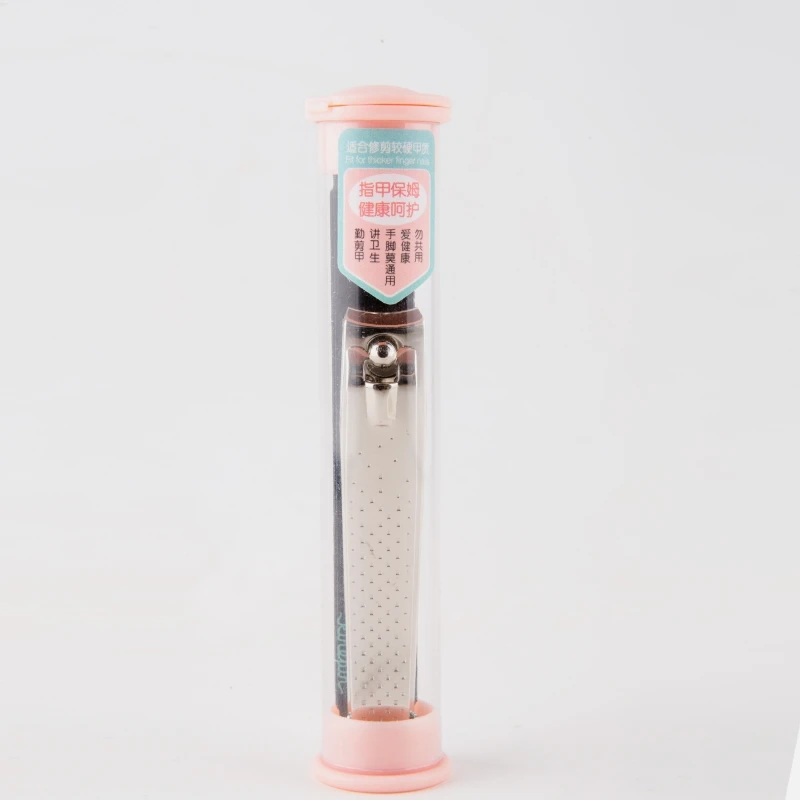 Высокое качество Nail Clipper Маникюр Педикюр Средства ухода за мотоциклом инструмент для кутикулы заусеницы триммер для стрижки ногтей резак с цилиндром Holder11* 88 мм - Цвет: Розовый
